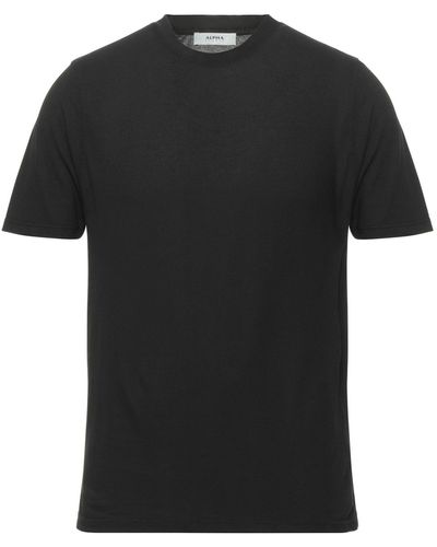 Alpha Studio T-Shirt Cotton, Elastane - Black