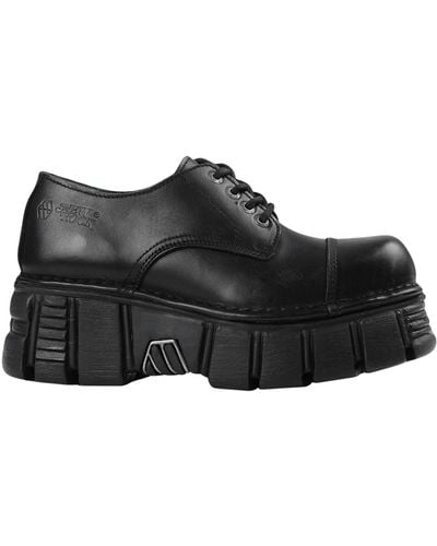 New Rock Lace-up Shoes - Black