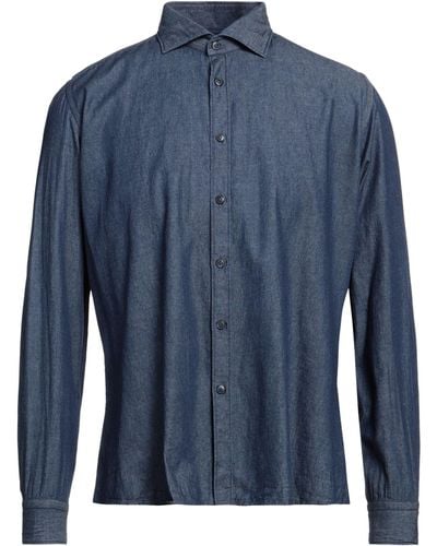 BRANCACCIO Denim Shirt Cotton - Blue