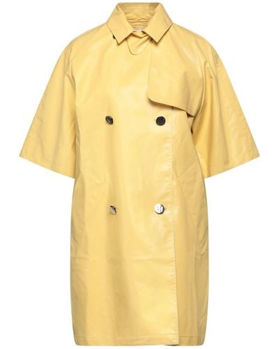 Max Mara Overcoat & Trench Coat - Yellow