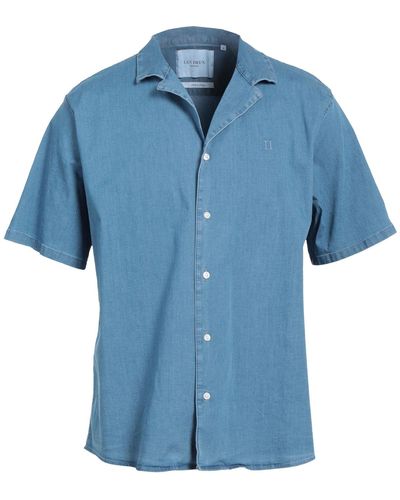 Les Deux Denim Shirt Cotton, Elastane - Blue