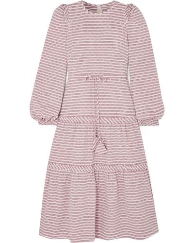 Anna Mason Midi Dress Viscose, Cotton, Acrylic - Pink