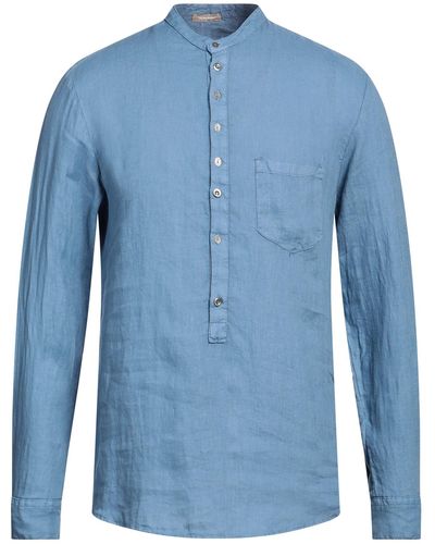 Imperial Pastel Shirt Linen - Blue