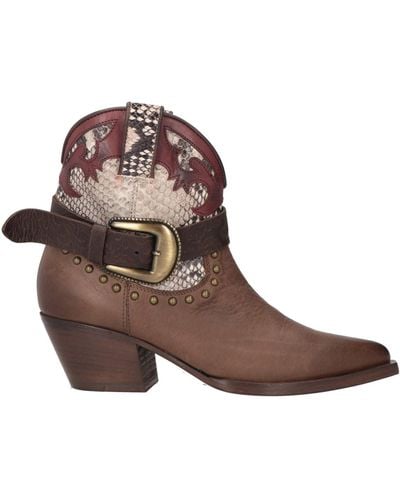 Maria Cristina Ankle Boots - Brown