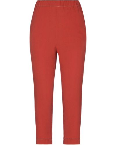 Marni Pantaloni Cropped - Rosso