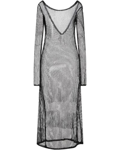 Isabel Benenato Midi Dress - Grey