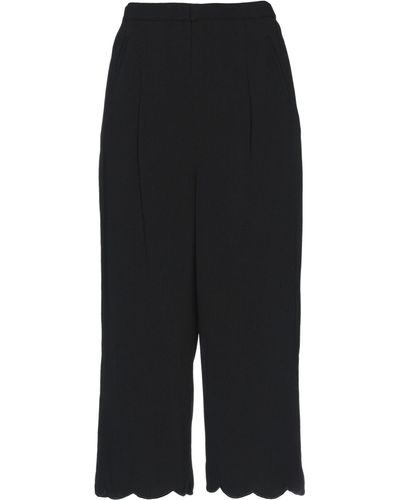 EMMA & GAIA Cropped Trousers - Black