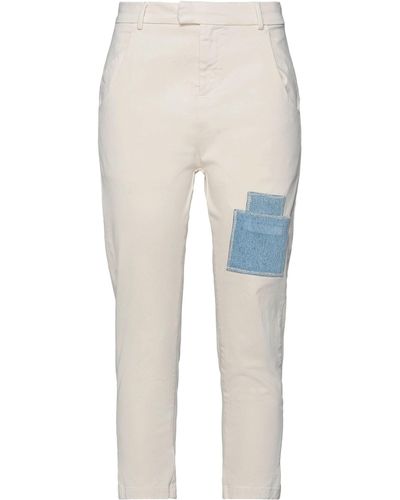 Novemb3r Pantaloni Cropped - Bianco