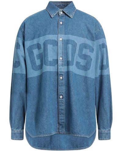 Gcds Camicia Jeans - Blu