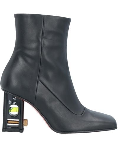 Heron Preston Ankle Boots Soft Leather - Gray