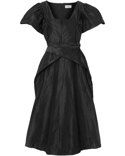 Preen By Thornton Bregazzi Jayda Silk-taffeta Midi Dress - Black