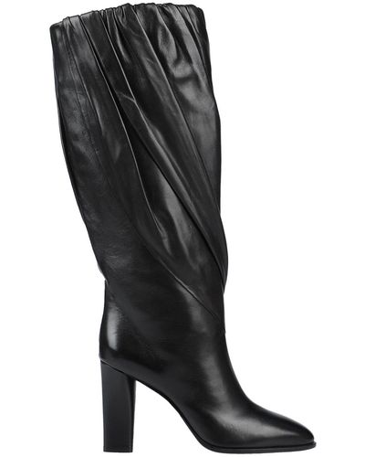 Givenchy Pleated Calf High Boots - Black
