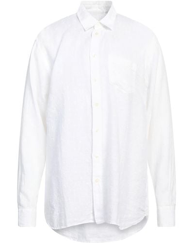 120% Lino Camisa - Blanco