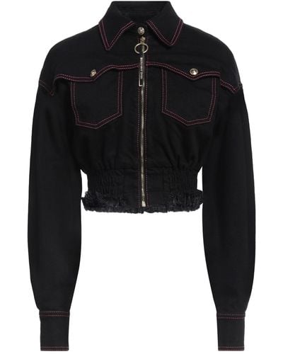 Versace Jeans Couture Manteau en jean - Noir