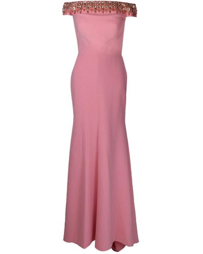 Jenny Packham Langes Kleid - Pink