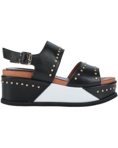 CafeNoir Sandals Soft Leather - Black