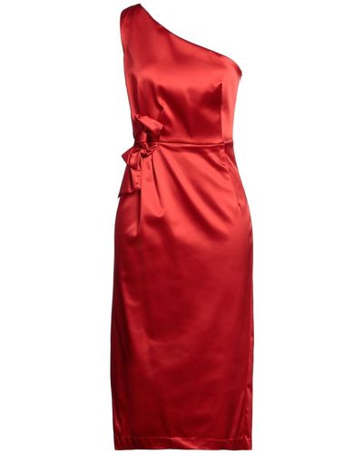 P.A.R.O.S.H. Midi Dress - Red