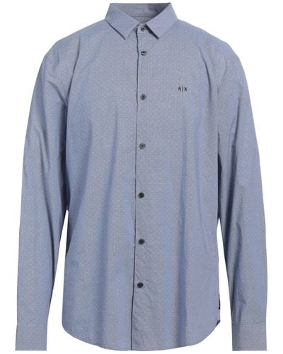 Armani Exchange Azure Shirt Cotton - Blue