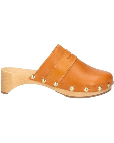 BY FAR Mules & Clogs Leather - Orange