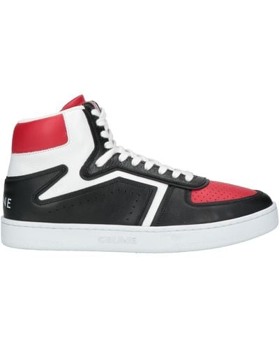 Celine Sneakers Pelle Nero Rosso - Bianco