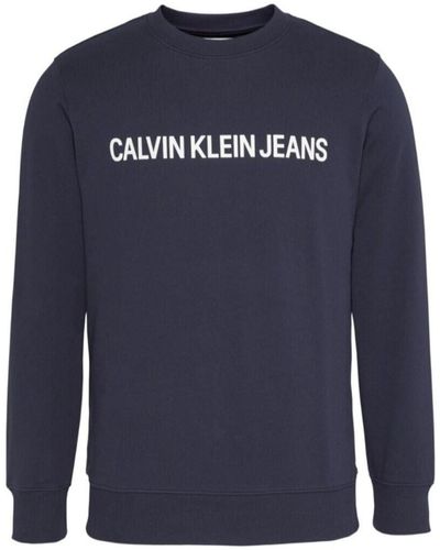 Calvin Klein Logo-Sweatshirt - Blau