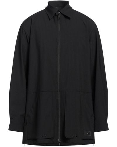 Y-3 Overcoat & Trench Coat - Black