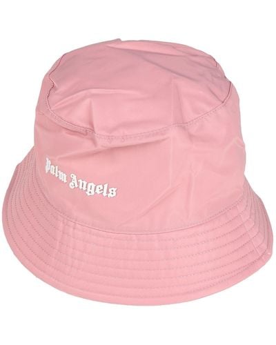 Palm Angels Lettering Logo Bucket Hat - Pink