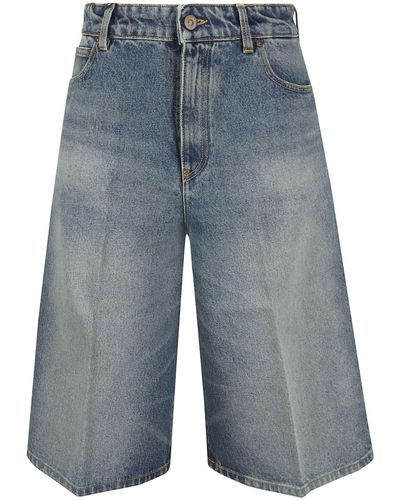 Victoria Beckham Short en jean - Bleu