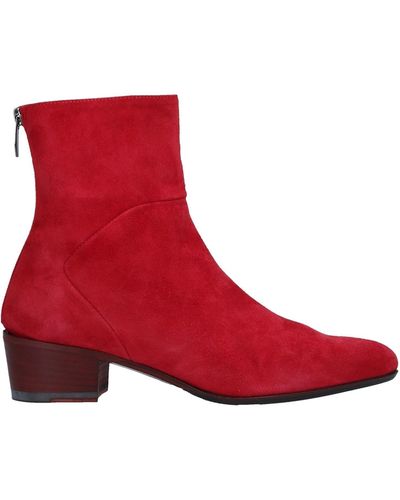 Ink Ankle Boots - Red