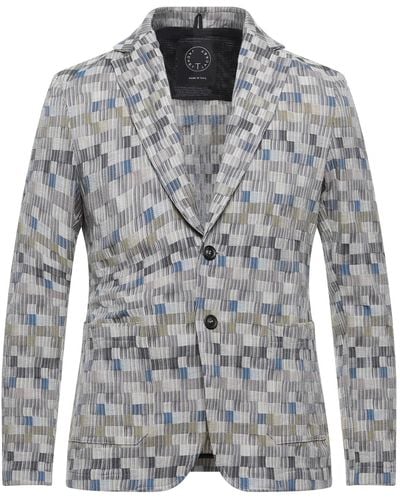 T-jacket By Tonello Light Blazer Cotton, Polyester, Polyamide, Elastane - Grey