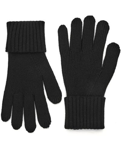 COS Ribbed Wool Gloves - Black