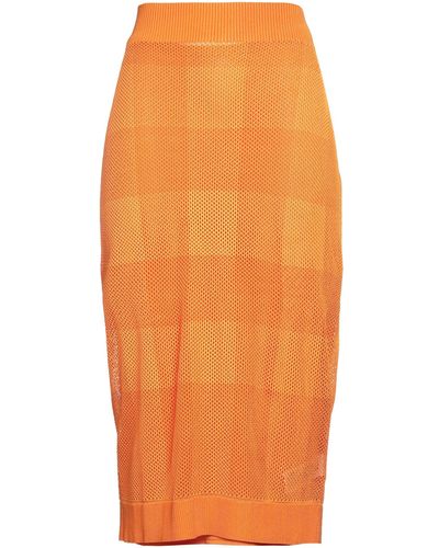 Burberry Midi Skirt - Orange