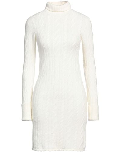 ViCOLO Mini Dress Viscose, Polyamide, Wool, Cashmere - White