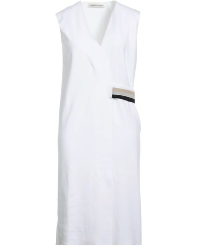 Lamberto Losani Midi-Kleid - Weiß