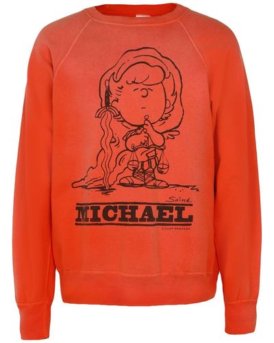 Saint Michael Sweatshirt - Orange