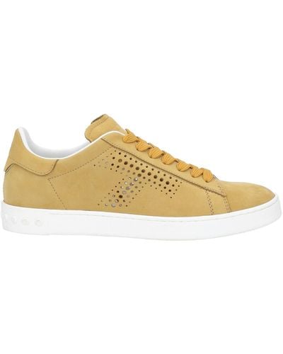 Tod's Ocher Sneakers Soft Leather - Yellow