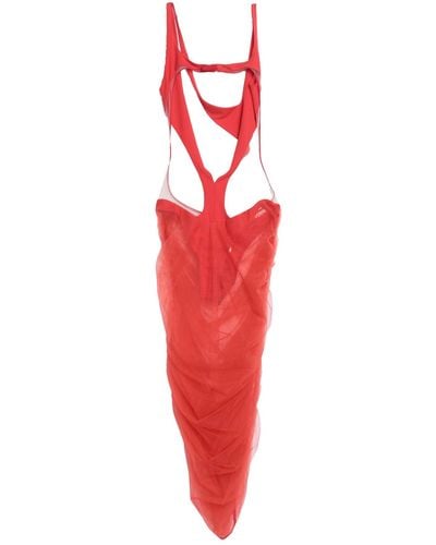 Mugler Midi-Kleid - Rot