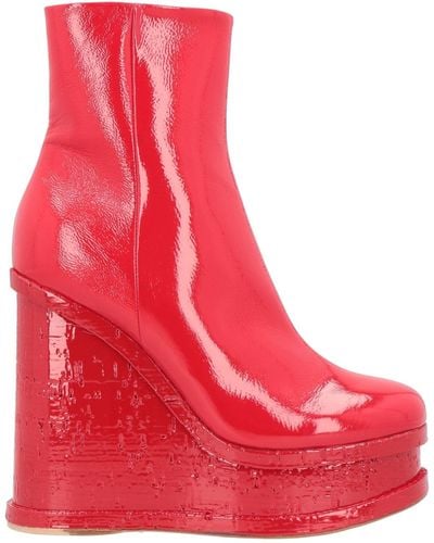 HAUS OF HONEY Ankle Boots - Red