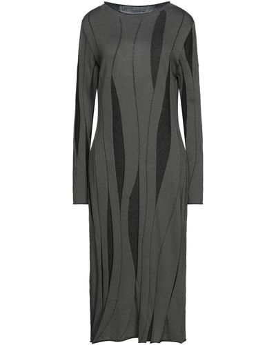 Crea Concept Lead Midi Dress Wool, Acrylic - Gray