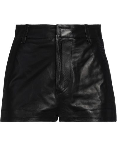 DSquared² Shorts & Bermuda Shorts Ovine Leather - Black