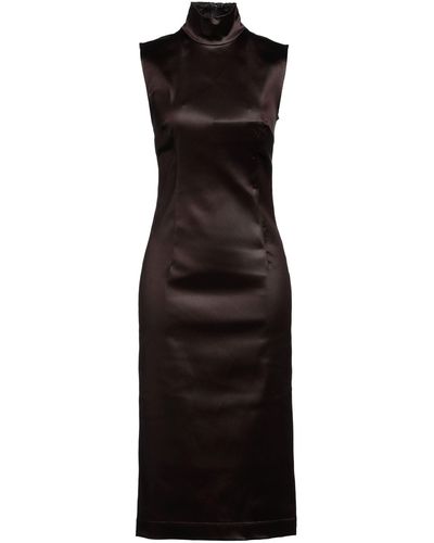 Dolce & Gabbana Dark Midi Dress Acetate, Polyamide, Elastane - Black