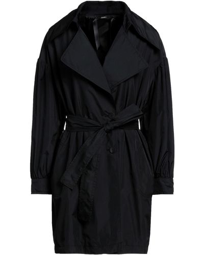 Carla G Overcoat & Trench Coat - Black
