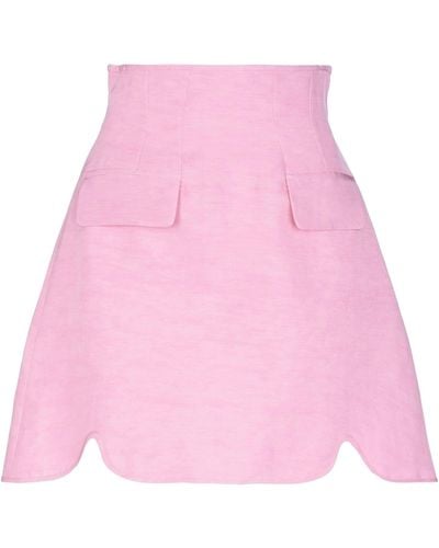 Ellery Mini Skirt Linen, Viscose - Pink