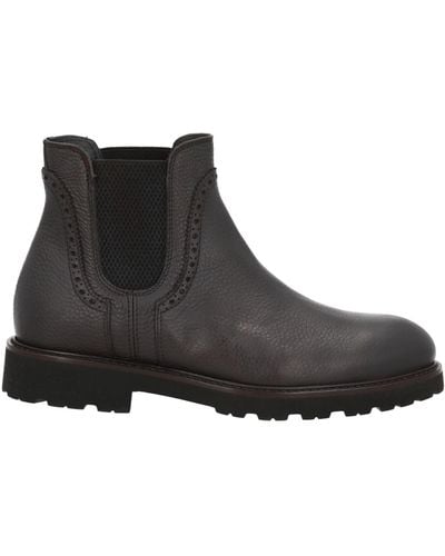 Giovanni Conti Dark Ankle Boots Soft Leather - Black