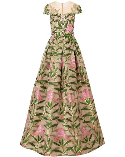 Reem Acra Maxi Dress - Green