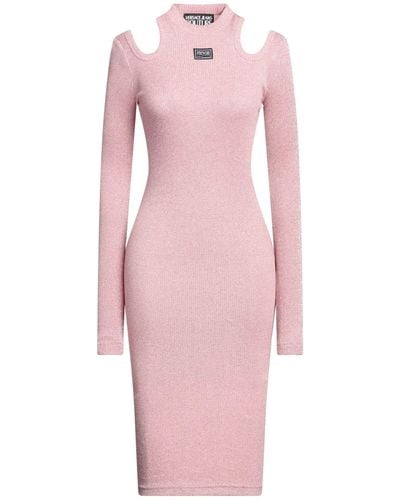 Versace Pastel Midi Dress Viscose, Polyester, Polyamide - Pink