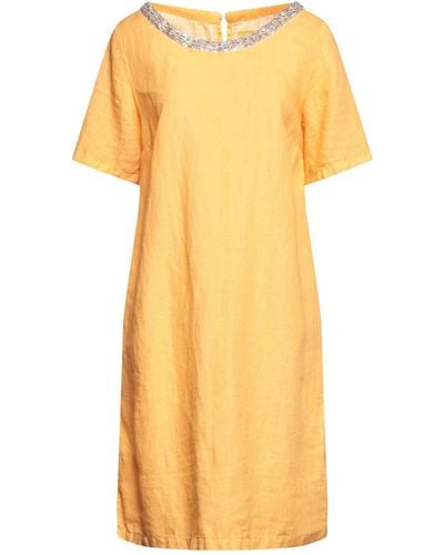 120% Lino Mini Dress - Yellow