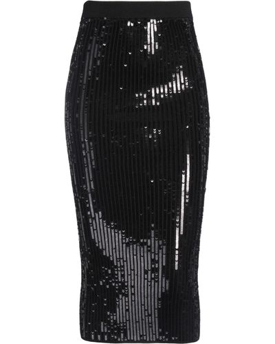 Alexandre Vauthier Midi Skirt - Black