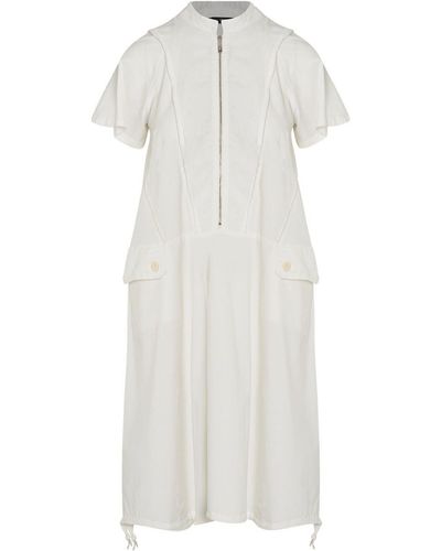 High Mini-Kleid - Weiß