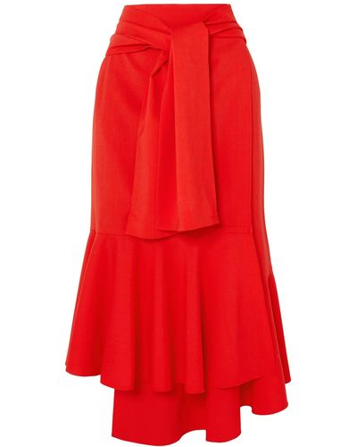 ADEAM Midi Skirt - Red